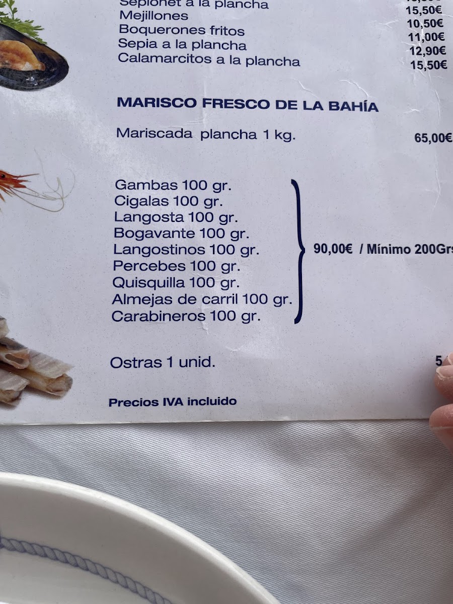 Menu Restaurante Club Nautico De Benidorm-2